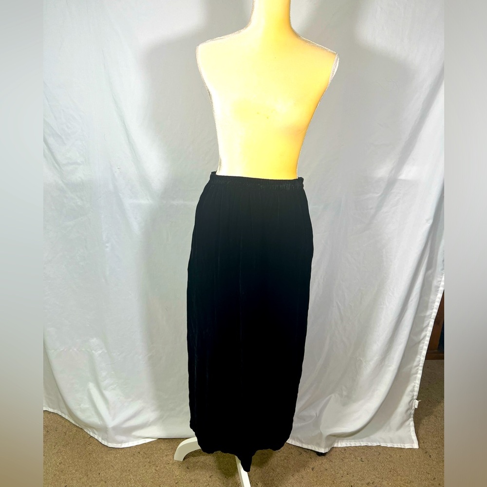 Vintage Paul Reid Silk Skirt, Velvet Size S/M